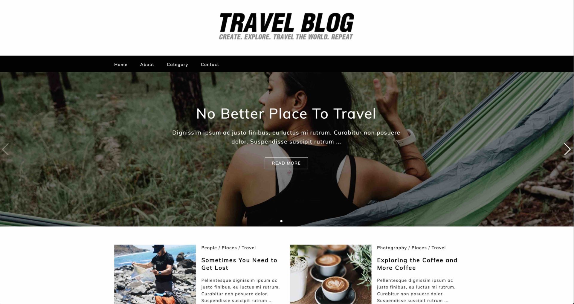 Travel Blog Theme