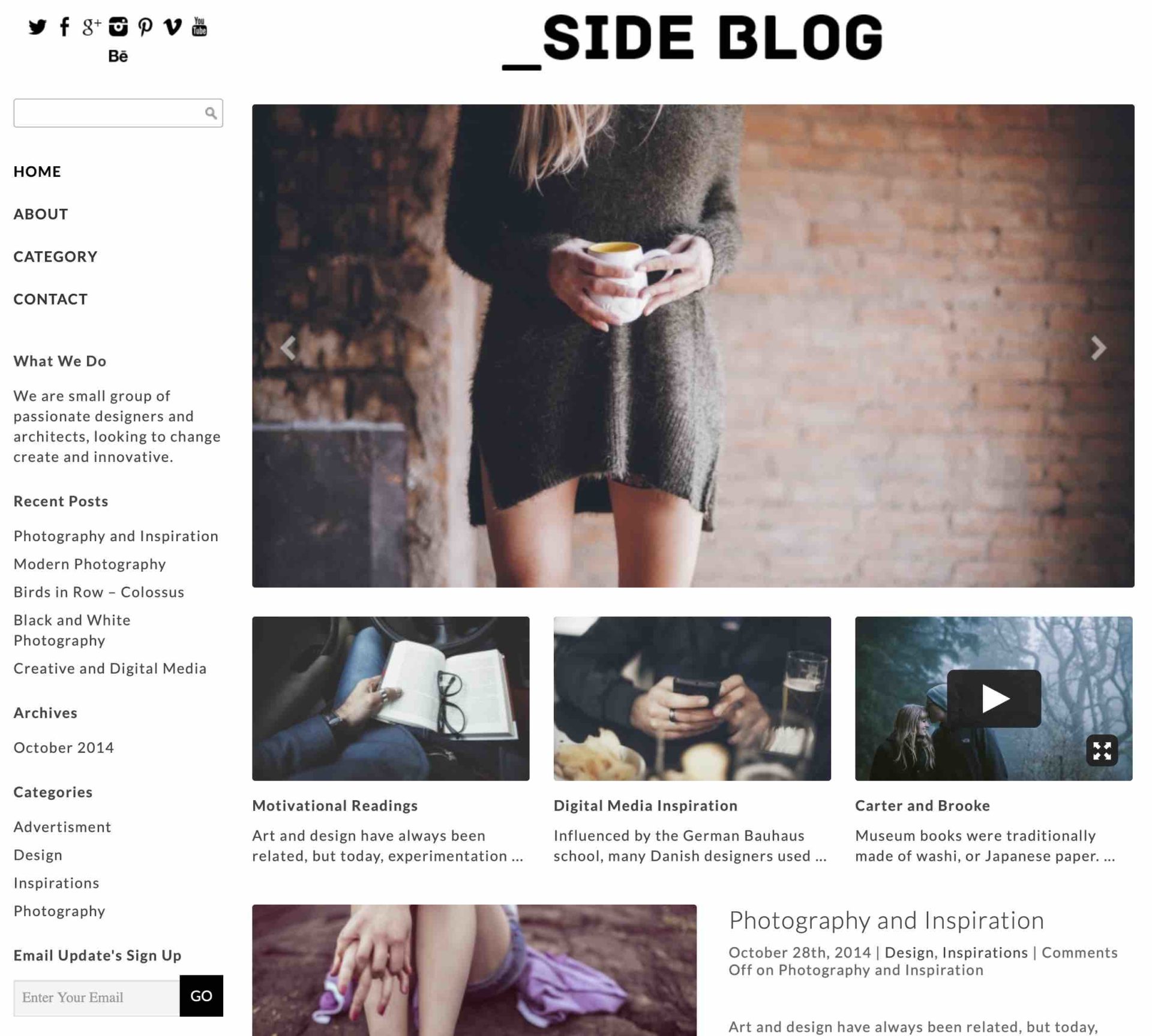 Side Blog Theme
