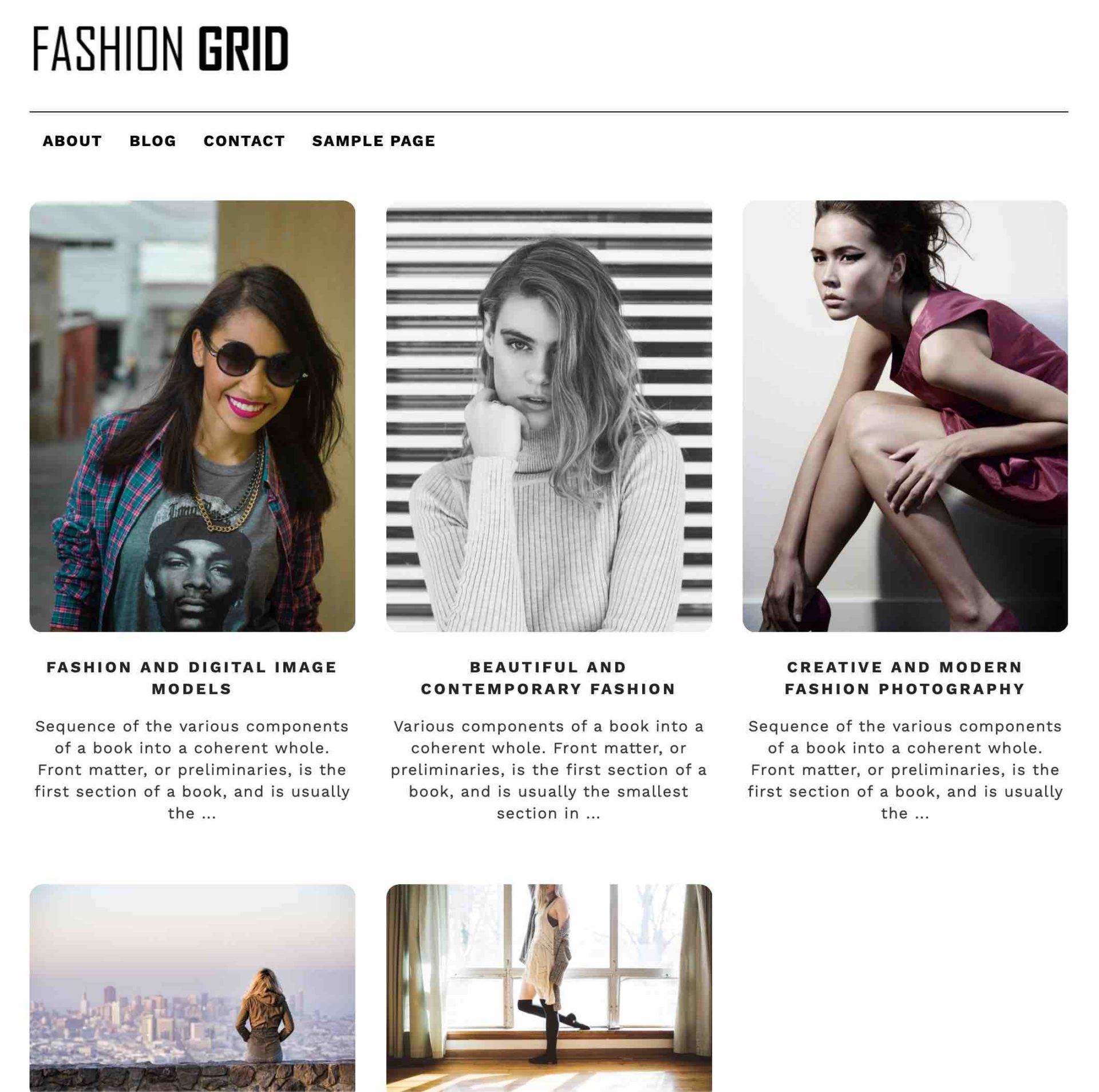 zro network fashion grid theme